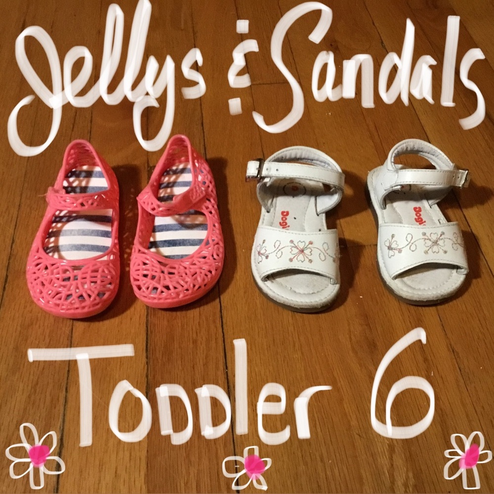 Pink and White Kids Shoes Set